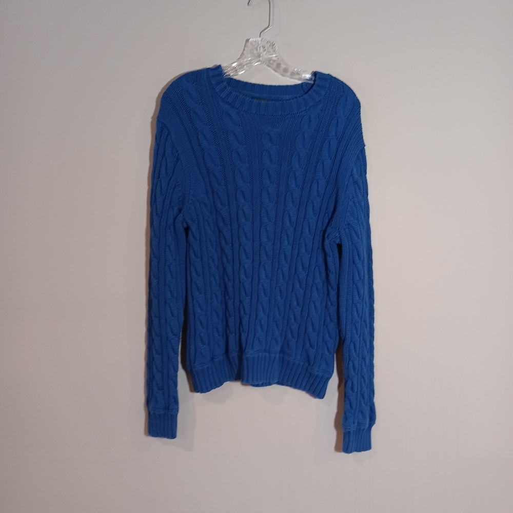 J.Crew Always cotton cable-knit crewneck sweater Blue Size L